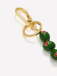 Breloque pour sac avec olives vertes