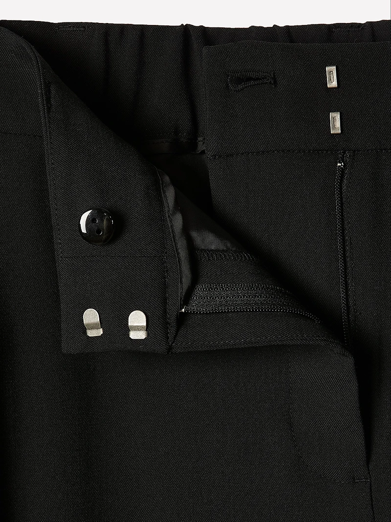 Mid-Rise Straight-Leg Cropped Pant