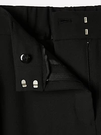 Mid-Rise Straight-Leg Cropped Pant