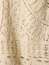 Sleeveless Crochet Mini Dress