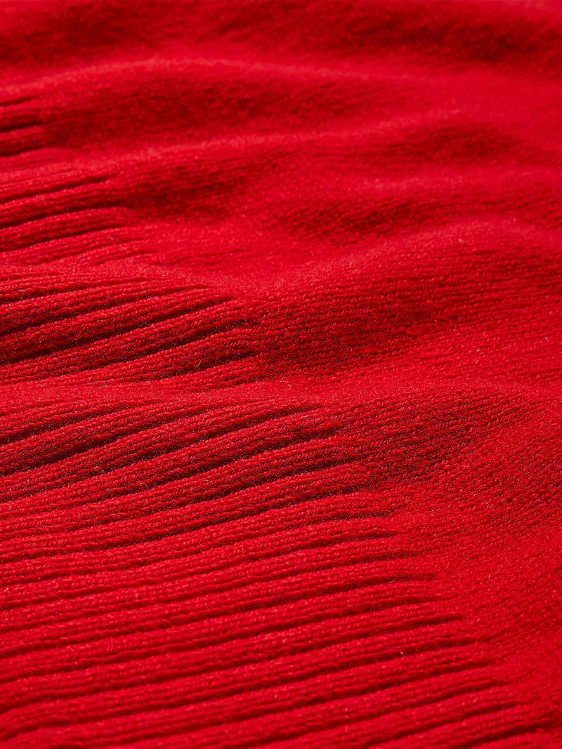 Pull Laine Mérinos à Manches Longues et Col V