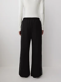 Pantalon à Jambe Large et Taille Mi-Haute
