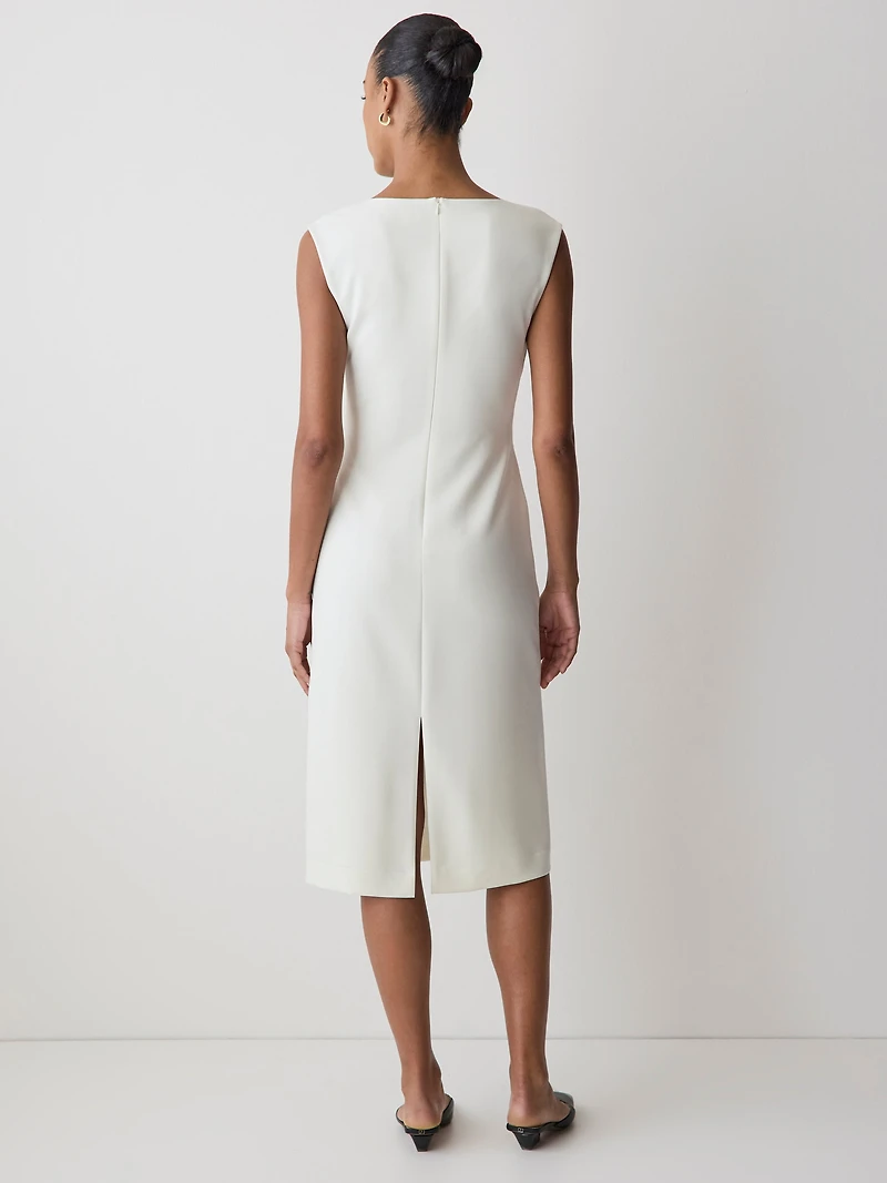 Robe Midi Sans Manches à Col Rond