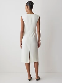 Robe Midi Sans Manches à Col Rond