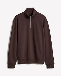 Long-Sleeve Half-Zip Mock-Neck Sweater