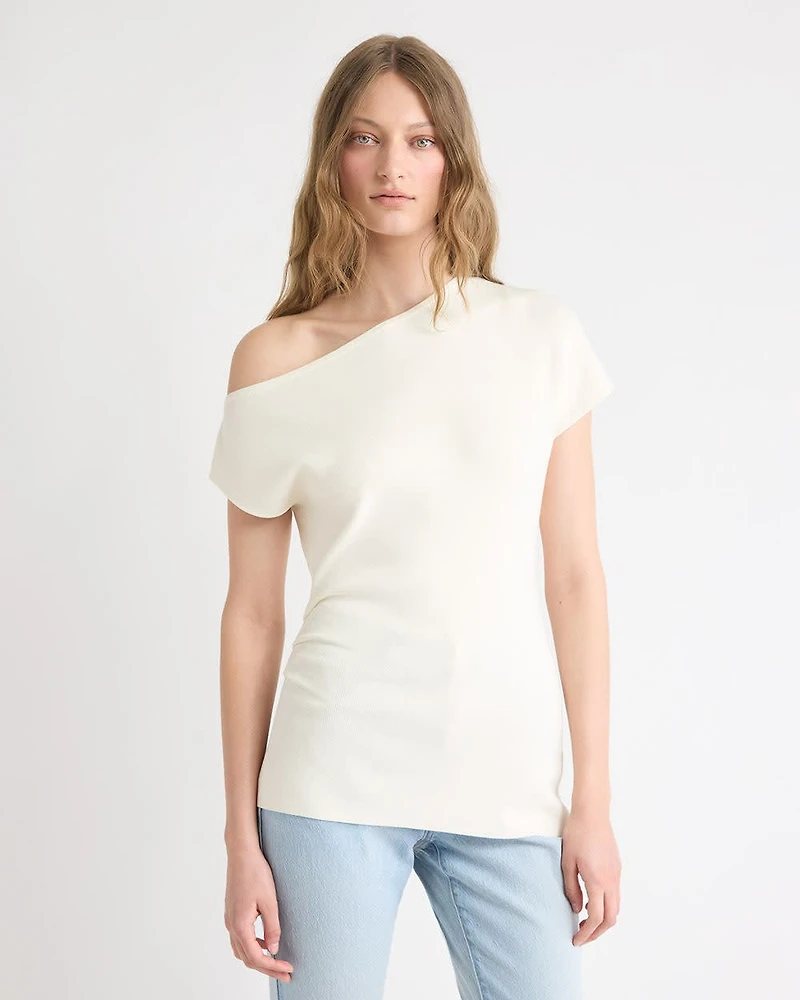 Long Asymmetrical Draped Sweater