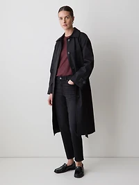 Jeans Skinny Gris à Taille Mi-Haute