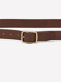 Ceinture en Cuir avec Boucle Laiton Vieilli