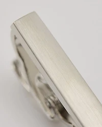 Matte silver tie bar
