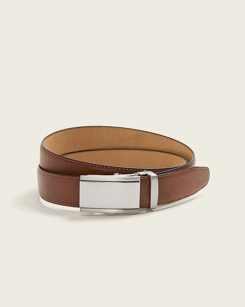 Leather Belt with Automatic Buckle