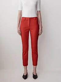 Pantalon Indispensable / Signature à Jambe Étroite et Taille Mi-Haute