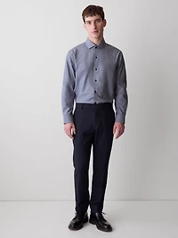 Chemise Habillée à Coupe Régulière Micro Imprimé Géométrique