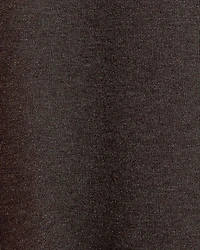 T-Shirt Côtelé à Manches Courtes et Col Rond