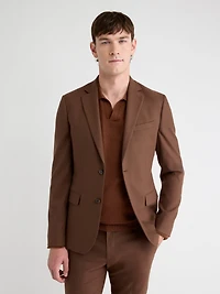 Slim-Fit Clay Brushed Twill Blazer
