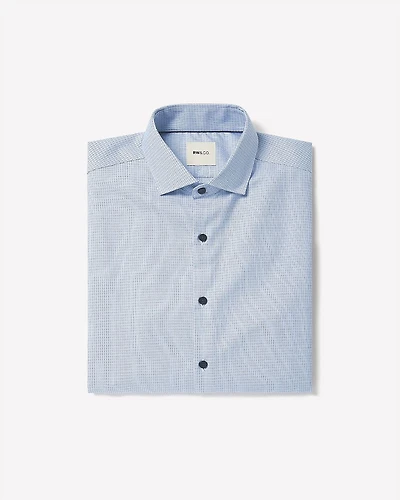 Light Blue Slim-Fit Dobby Dress Shirt
