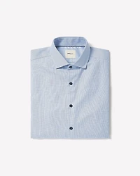 Light Blue Slim-Fit Dobby Dress Shirt