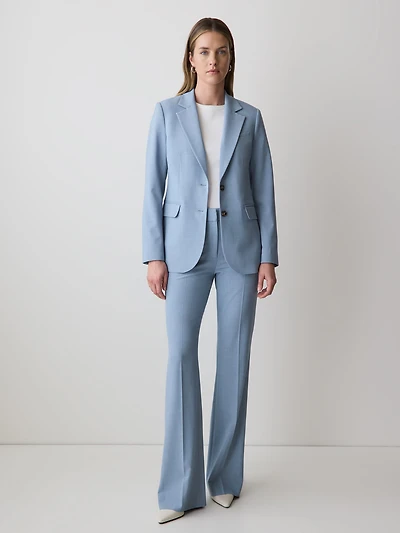 Veston Ajusté Bleu Pâle à Deux Boutons