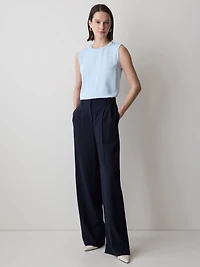 Crew-Neck Satin Cami