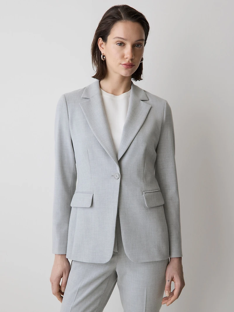 One-Button Fitted Blazer