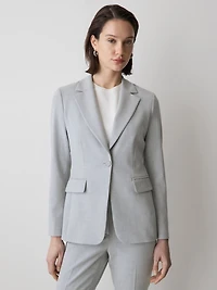 One-Button Fitted Blazer
