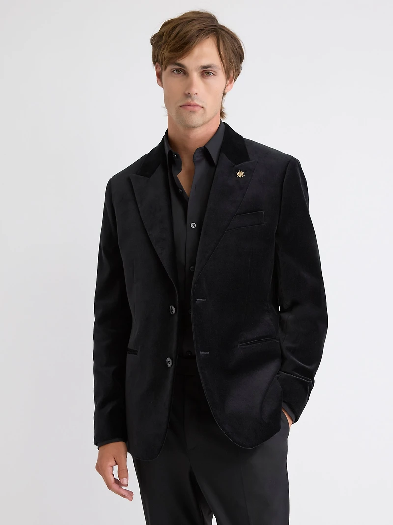 Tailored Fit Velvet Suit Blazer