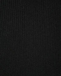 Elbow-Sleeve Ribbed Sweater with Removable Shirt Collar