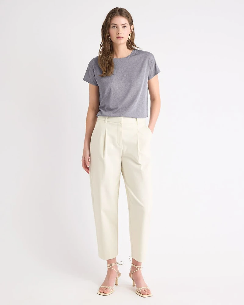 Silk-Blend Boxy Knit Top