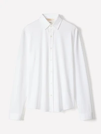 Long-Sleeve Piqué-Knit Shirt