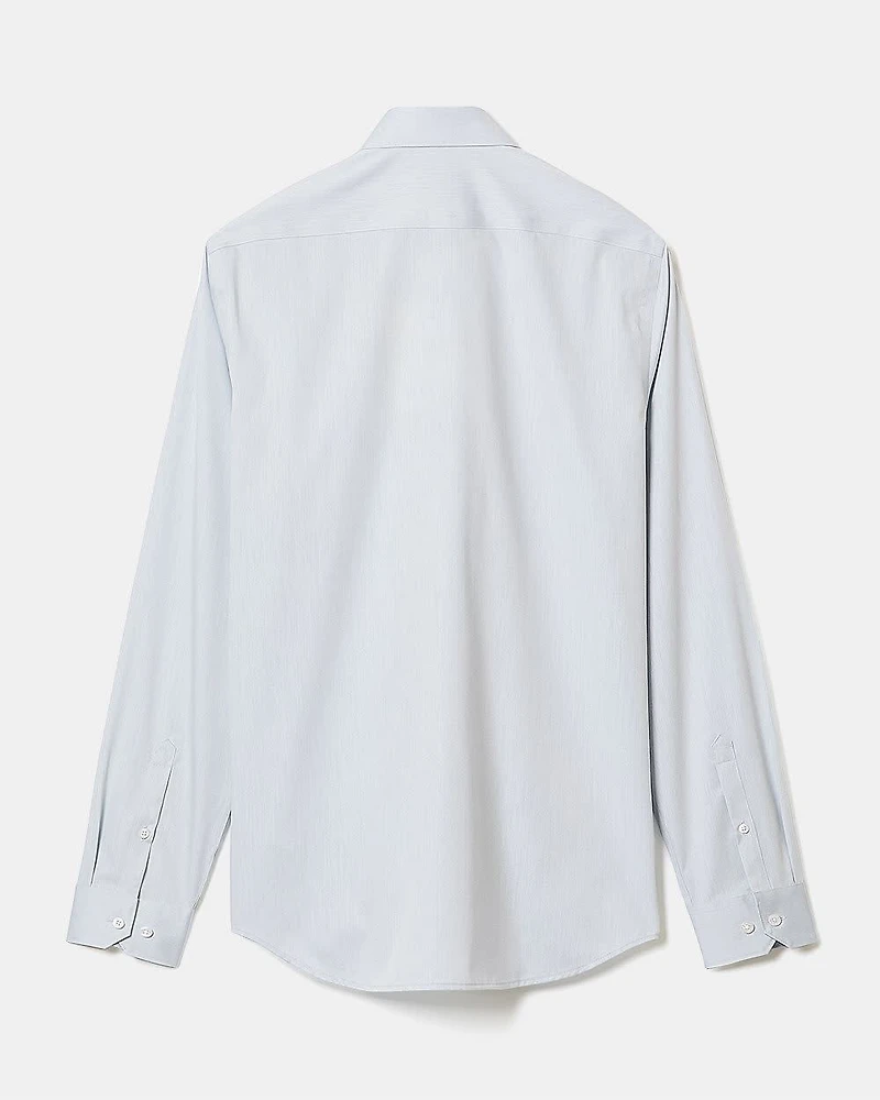 Slim Fit Denim-Like Dress Shirt