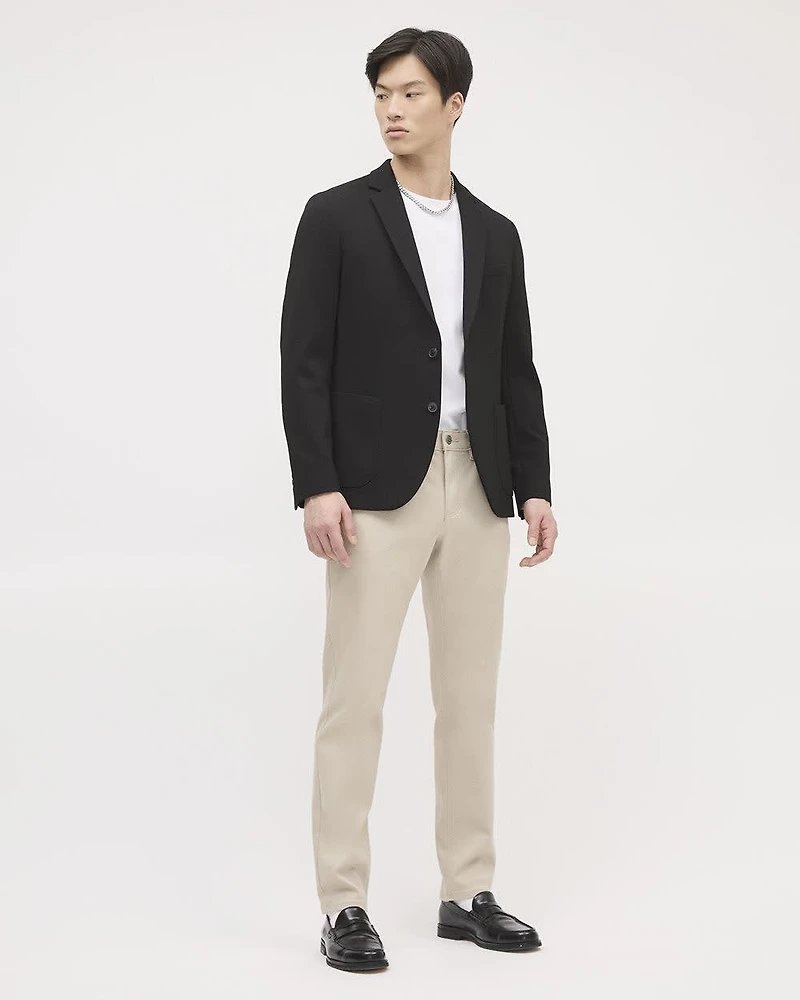 Slim-Fit Textured Knit Blazer