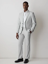 Veston de Complet Essentiel Coupe Étroite Gris Clair