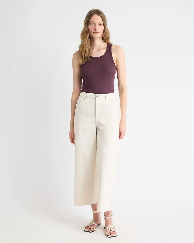 Crew-Neck Racerback Fitted Tank