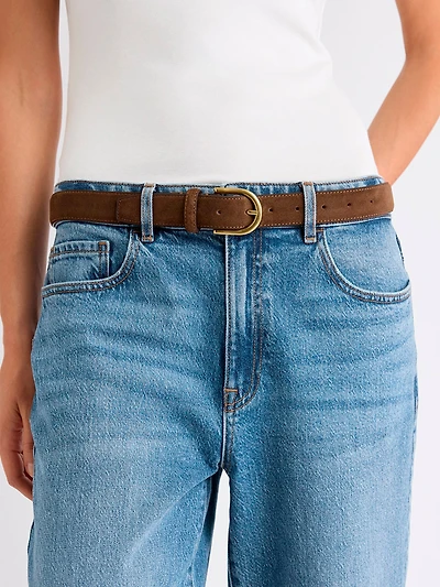 Ceinture en Suède avec Boucle Croissant