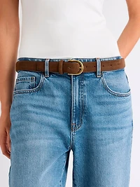 Ceinture en Suède avec Boucle Croissant