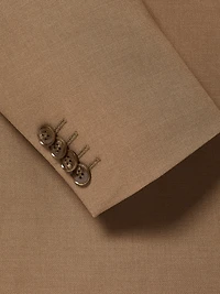 Veston de Complet Beige Doré à Coupe Étroite