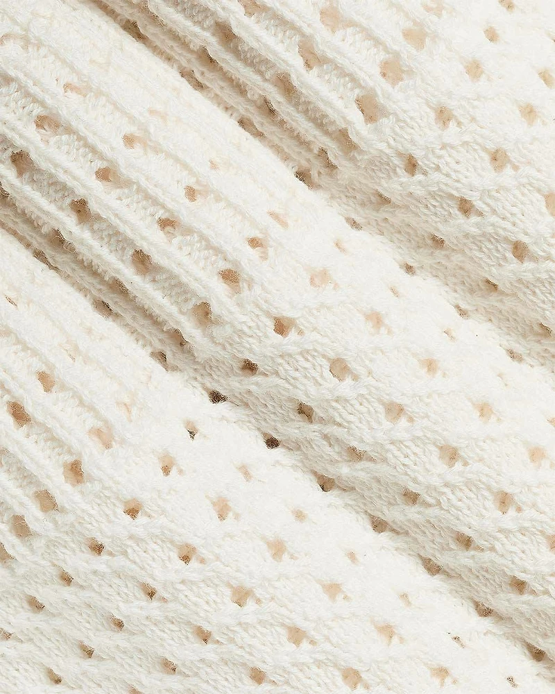 Sleeveless Short Crochet Sweater