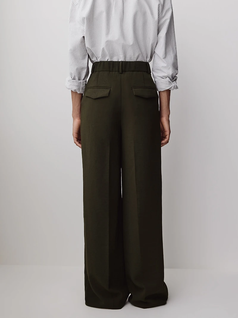 Wide-Leg High-Rise Pant