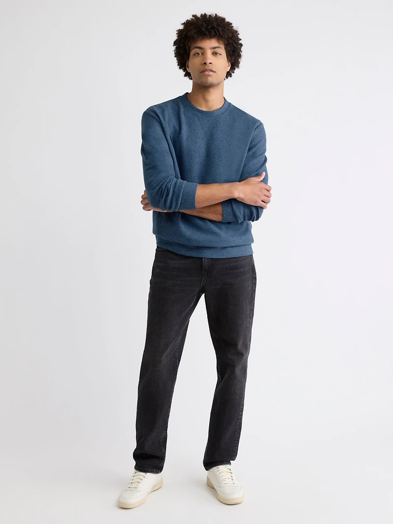 Pull Côtelé à Manches Longues et Col Rond