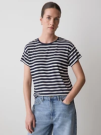 Short-Sleeve Crew-Neck Boxy Tee