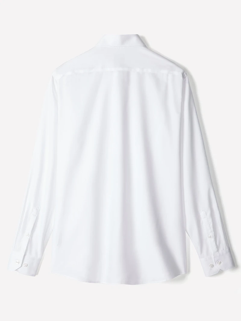 Chemise Habillée Unie en Coton Supima (R) à Coupe Régulière