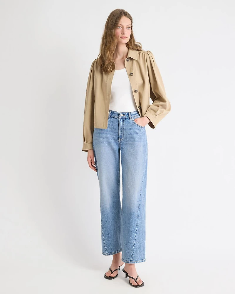 Veste Courte à Col Chemisier