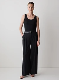 Camisole Côtelée à Col Dégagé