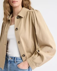 Veste Courte à Col Chemisier