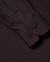 Slim-Fit Solid Cotton Modal Dress Shirt