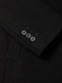 Manteau Classique en Laine avec Col Tailleur