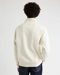 Long-Sleeve Half-Zip Mock-Neck Sweater