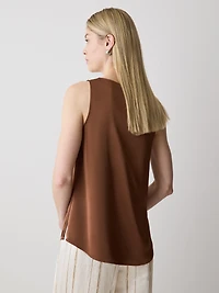 Camisole Satinée à Col en U