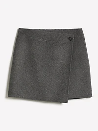 Melton Wrap Mini Skirt
