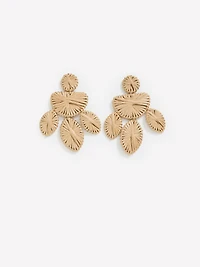 Earrings with Raffia Pendants