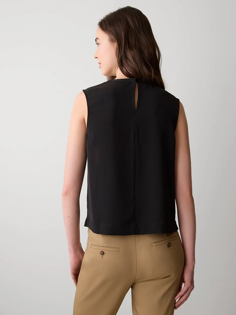 Camisole Satinée à Col Rond